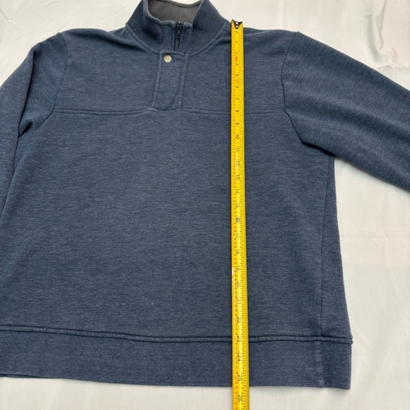Orvis Blue Pullover 1/4 Zip Snap Neck - Picture 5 of 10